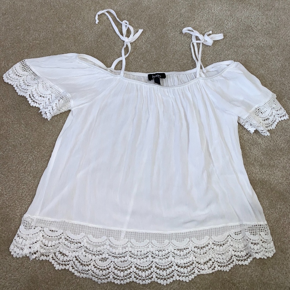Off The Shoulder White Blouse